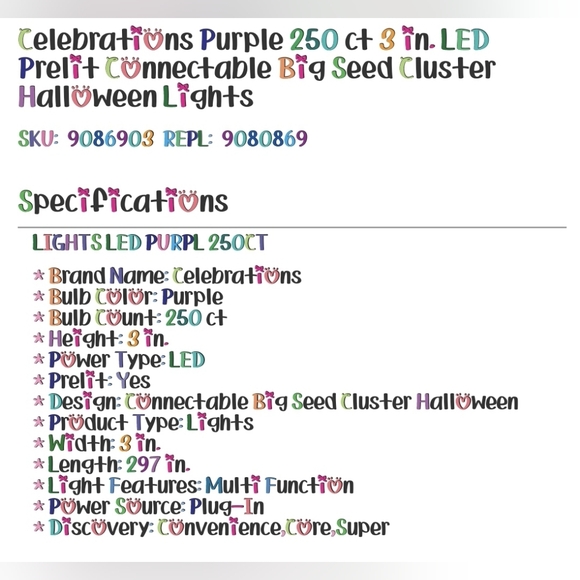 Purple Connectable String Lights - Picture 10 of 10